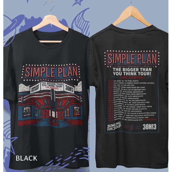 Simple Plan 2026 Tour T-Shirt, Pop Punk Band Tee