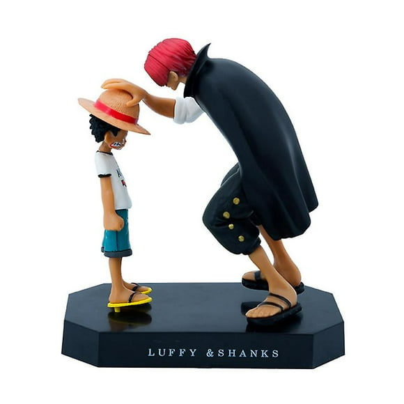 18cm One Piece Anime Luffy And Shanks Action Figures Four Emperors Shanks Straw Hat Luffy Collection Decoration Toy Kids Gift