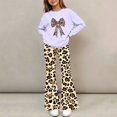 thumbnail image 6 of Cethrio Girls Graphic Outfit Sets, Long Sleeve Fashion 2 Piece Spring Fall Girls' Clothing Sets Purple Size 12-13 T, 6 of 6