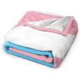 thumbnail image 2 of Blanket Transgender Pride Flag LGBT Fleece Blanket Foldrable Throw Blanket Washable Couch Sofa Fuzzy Blanket Reversible Plush Blanket Beach Blanket for Home Office, 2 of 6