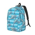 thumbnail image 2 of Balery Dolphin Vintage Canvas Backpack for Men and Women - Large Capacity, Durable Travel Laptop Bag for School, Work, Hiking, and Outdoor Activities, 2 of 7