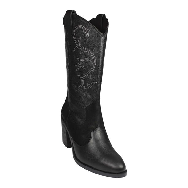 BOTA VAQUERA LEON MUJER NEGRO PIEL 554 LEON 554p