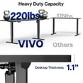 thumbnail image 5 of VIVO Electric 71" x 30" Stand Up Desk Workstation, Bamboo Table Top, Black Frame, 5 of 8