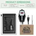 thumbnail image 3 of Combo de Almohadilla Térmica para Reptiles Tikaton con Termostato Digital 120V, 3 of 7