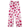 thumbnail image 5 of yoeyez Pajamas for Women 2 Piece Love Heart Printed Pajamas Sets Ladies Loungewear Button-Down Long Sleeve and Pant Pj Sets Soft Sleepwear White XL, 5 of 6