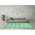 thumbnail image 3 of Ahgly Company Indoor Rectangle Abstract Turquoise Blue Modern Area Rugs, 7' x 10', 3 of 4
