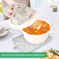 thumbnail image 3 of Yayeee Pot Holders Kitchen Heat Resistant with Pocket 7"x9.8" Cotton Oven Cooking Hot Pads, Red Flower, 3 of 7