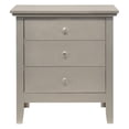 thumbnail image 5 of Home Square 2 Piece Solid Wood Nightstand Set with 3 Drawer in Silver Champagne, 5 of 6