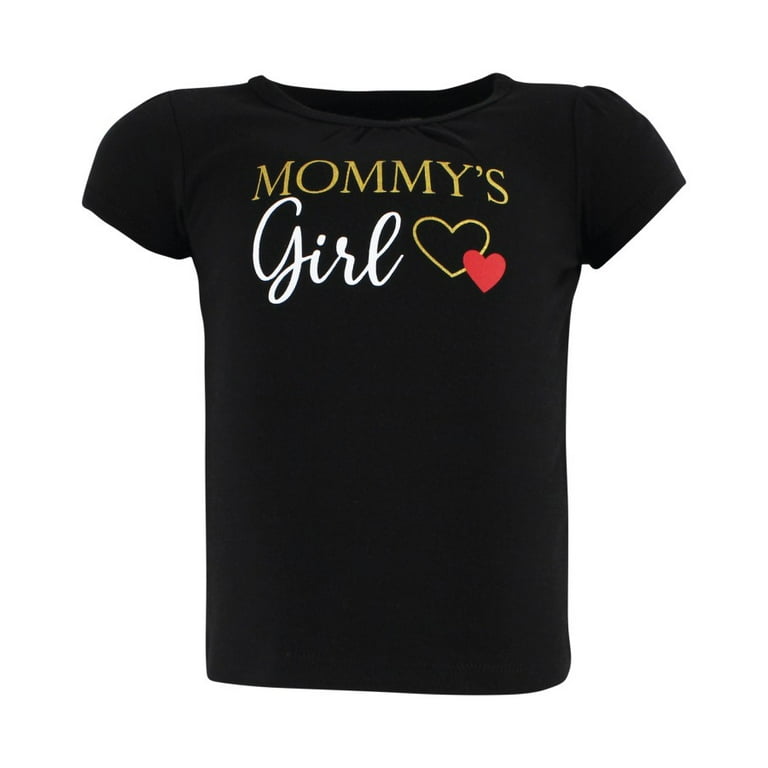 Hudson Baby Infant Girl Short Sleeve T-Shirts, Girl Mommy