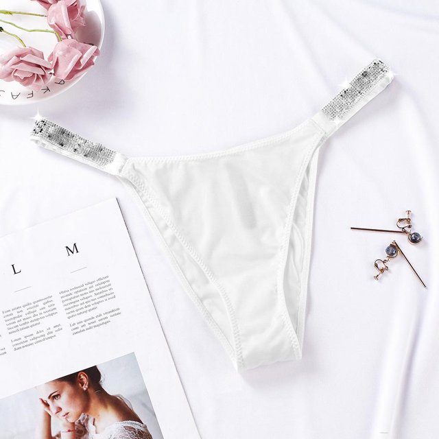 Victoria's Secret Sexy Letter Print Lifting G-String Calzoncillos Íntimos De Baja Altura Para Las Mujeres Brillante Diamante Decoradopangjing