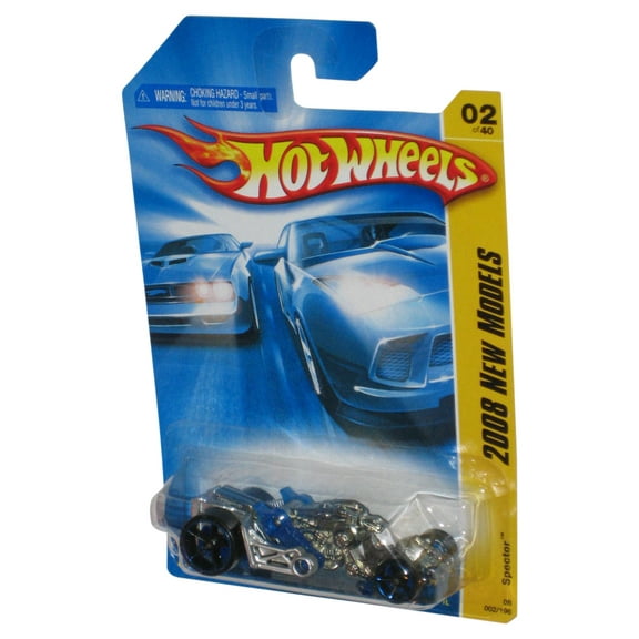 Hot Wheels 2008 New Models Silver & Blue Spector Toy Car 002/196