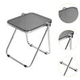 thumbnail image 6 of deevoka Small Foldable TV Tray Table Coffee Table Living Room Dinner Table Folding Snack Table for Dormitory Yard Apartment Gray, 6 of 9
