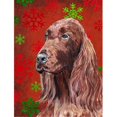 thumbnail image 1 of Carolines Treasures SC9580GF Irish Setter Red Snowflake Christmas Flag Garden Size, 1 of 3
