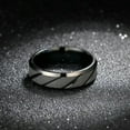 thumbnail image 6 of 8mm Gold/Blue/Black Titanium Steel Brushed Band Men Women Wedding Ring Size 6-12, 6 of 9