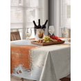 thumbnail image 6 of Burnt Orange Table Cloth, Modern Geometric Grey Oil Painting Abstract Waterproof Tablecloth for Rectangle Tables, Reusable Washable Fabric Table Cover for Restaurant Kitchen Dining Tables 60"x84", 6 of 6