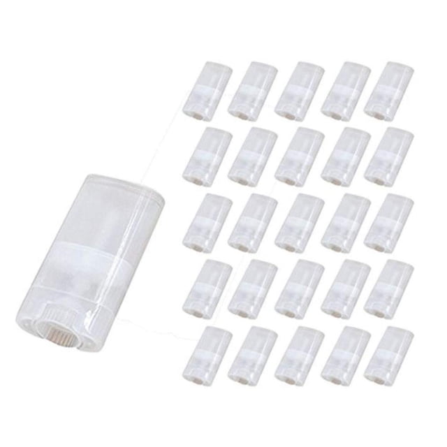Venta al por mayor 15 ML BPA Transparente Vacío Plástico Oval Desodorante Envases Tubos de lápiz labial Botellas de tubo para Chapstick Crayón de bálsamo labial casero (10PCS)