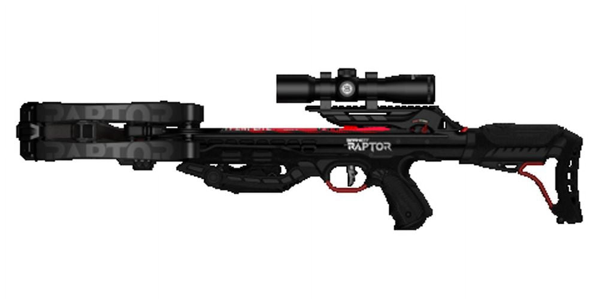Barnett Hyper Raptor 410 FPS Compound Crossbow with Scope and 3 Arrow (Black)