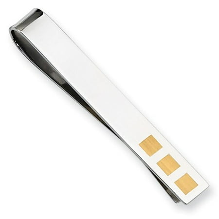 Stainless Steel 24k Gold-plated Engravable Tie Bar