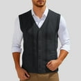 thumbnail image 2 of RMGVDSD Men's Sweater Vests V Neck Sleeveless Knitted Cardigan Vest Comfortable Button Sweater Vest Casual Pullover Fall Outwear Trendy Fall Sweaters, 2 of 4