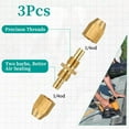 thumbnail image 3 of 3 Pack Air Hose Repair Kit 3/8-Inch Air Hose Splicer Solid Brass Reusable Hose Splicer Repair Kit, 3 of 7