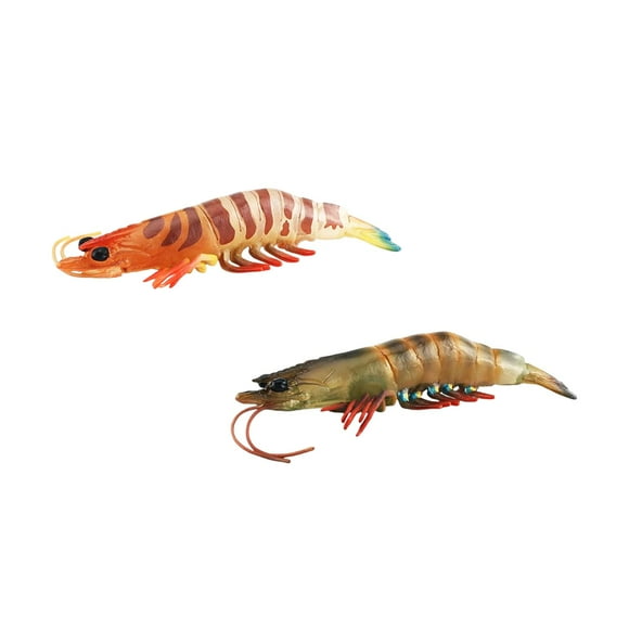 Milaget 2 Realistic prawn Creatures Toy Figures Cognitive Early Learning for Teach