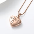 thumbnail image 4 of Heart Urn Necklace for Ashes Forever in My Heart Pendant Cross Cremation Necklace Stainless Steel Ashes Jewelry for Dad Mom Papa Husband Wife, 4 of 7