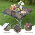 thumbnail image 4 of Multicolor Ethnic Mandala Pattern Square Fitted Tablecloth with Elastic Edge,Square Table Cover,Washable Elastic Table Cover for Home Kitchen Party Decor 36"x36", 4 of 6