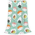 thumbnail image 2 of Vsdgher Kawaii Sushi Ultra-Soft Micro flannel Blanket Throw Blankets for Couch Sofa, Bed (4 sizes)-60"x50", 2 of 7