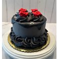 thumbnail image 5 of DEZICAKES Fake Cake Black & Red Cake Halloween Cake- fake food decoration, food prop staging Dezicakes, 5 of 8