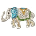 thumbnail image 1 of Shisuyan Elephant Brooch Party Gift Favors Rhinestone Elephant Brooch Pin (Silver), 1 of 5