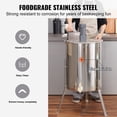 thumbnail image 4 of KFFKFF Electric Honey Extractor, Adaptable 4/8 Frame Honey Spinner, Durable Stainless Steel Construction for Beekeeping, Apiary Centrifuge Tool with Adjustable Stand, Honeycomb Processing Unit, 4 of 9