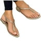 thumbnail image 3 of Zapatos de verano con punta de clip para mujer Sandalias cómodas con diamantes de imitación Pisos Sandalias de playa informales Wmkox8yii  shjk1965, 3 of 4