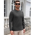 thumbnail image 4 of COOFANDY Men's Long-Sleeve Crewneck T-Shirt with Pocket, Casual Soft Stretch Tee, Casual Cotton Jersey, 4 of 8