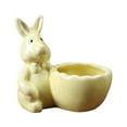 thumbnail image 1 of Panxico Flower Pots Garden Tools Easter Rabbit Mini Ceramic Succulent Plant Pots Thumb Flower Pots For Small Plants And Decorative Objects E, 1 of 4