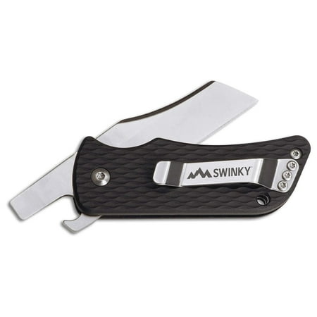 Swinky - Rotating EDC Folding Utility Pocket Knife with Prybar Screwdriver and Stainless Steel Pocket Clip