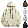 thumbnail image 4 of Atogsazn Mens Oversized Hoodies Plus Sizd Long Sleeve Hooded Sweatshirt Athletic Loose Tops Outfit Clothes 02-Gray XL, 4 of 4