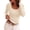 Beige, variant on Women's Fall Lightweight Ribbed Knit Sweaters | Stretchy Cozy Knitwear,Scalloped Scoop Neck,Long Sleeve Shirts,Slim Fitted Pullover,Basic Layering Tops,Cute Casual Outfits