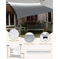 thumbnail image 5 of Sun Shade Sail 12x16Ft Solid Gradient Polka Dot Grey Uv Block Sunshade Canopy Outdoor Shade Cover Rectangle Shade Cloth For Patio Garden Yard Deck Pergola, 5 of 6