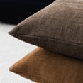 thumbnail image 5 of Fancy Homi 2 Pcs Chocolate Brown Decorative Textured Chenille Throw Pillow Cover 20x20 Inch for Living Room Couch Bed sofa, soft Soild Square Farmhouse Vintage Cushion Case, Modern Home Décor, 50cm, 5 of 7