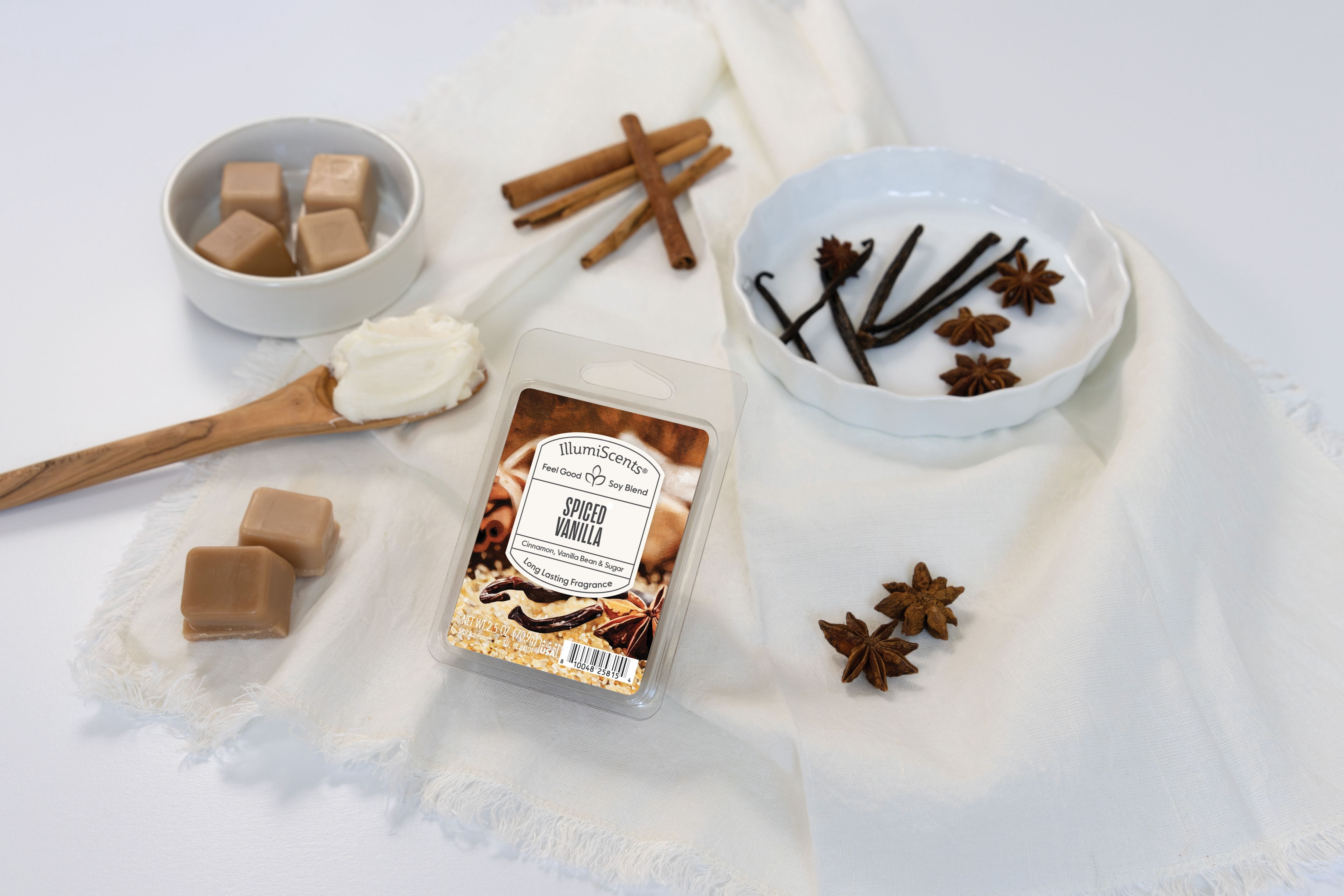 (3 pack) Spiced Vanilla Wax Melt, IllumiScents, Highly Fragrant Soy Blend, 2.5 oz (1-Pack)