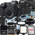 thumbnail image 1 of Canon EOS R6 Mark II Mirrorless Camera with RF 24-105mm + EF 75-300mm Lens + Mount Adapter + 128GB Memory Card + Case + LED Flash + ZeeTech Accessory Bundle, 1 of 8