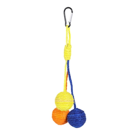 Hanging Cat Rope Toy Interactive Sisal Scratch Post for Indoor Play and Exercise