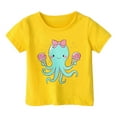 thumbnail image 3 of Zszcpp Graphic T Shirts For Newborn Girl Endearing Ocean Animal Print Cool T-Shirt Tee Short Sleeve Blouse Girls Tops, 3 of 5