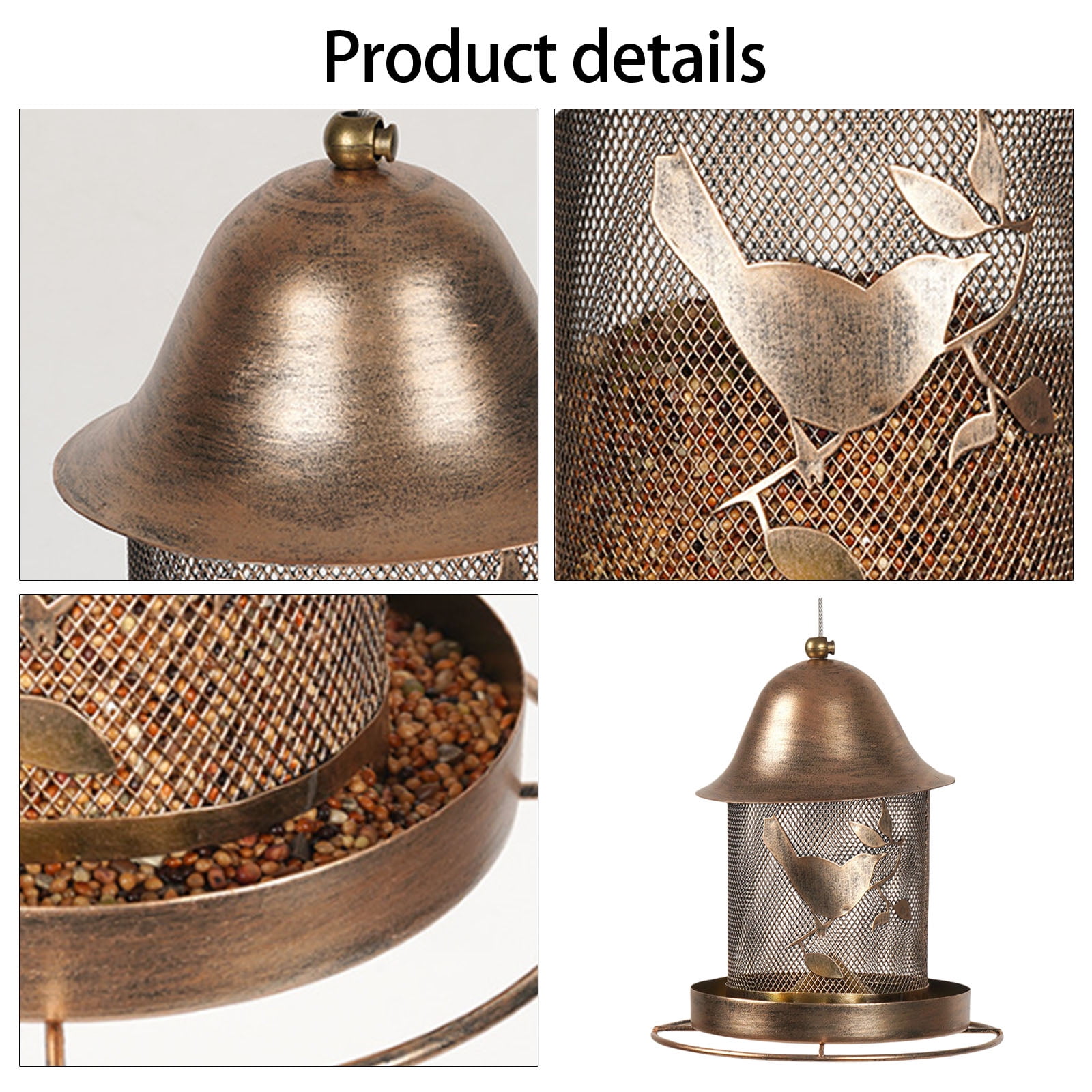 Hummingbirds Feeders Metal Outdoor Squirrels Proof Easyly Cleaning Large Capacity For Wild Birds Various Weather