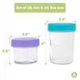 thumbnail image 3 of Frascos de vidrio para almacenamiento de comida para bebés Weesprout 120 ml/240 ml, juego de 12, 3 of 5