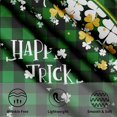 thumbnail image 3 of St.Patrick''s Day Tablecloth Gold Green Clover Round Tablecloth 60 Inch Lucky Shamrock Table Cloth for Farmhouse Kitchen Decor Polyester Fabric Green Buffalo Plaid Table Cover for Party Outdoor, 3 of 6
