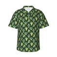 thumbnail image 1 of Balery Broccoli 3 Camisas hawaianas de manga corta para hombre, camisas playeras de corte holgado, camisas de vacaciones con botones,Medium, 1 of 7