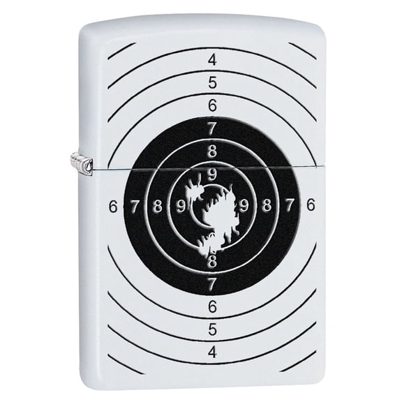 Zippo Lighter: Shooting Target with Holes - Brushed Chrome 80571