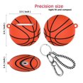 thumbnail image 4 of Airpods 1 & Airpods 2 Case Cover with Keychain, Njjex Full Protective Premium PVC Rubber Silicone Case Cover with Keychain Strap for Men (Basketball), 4 of 10