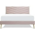 thumbnail image 3 of Adore Decor Sidney Upholstered Platform Bed Queen Size Blush Pink, 3 of 13